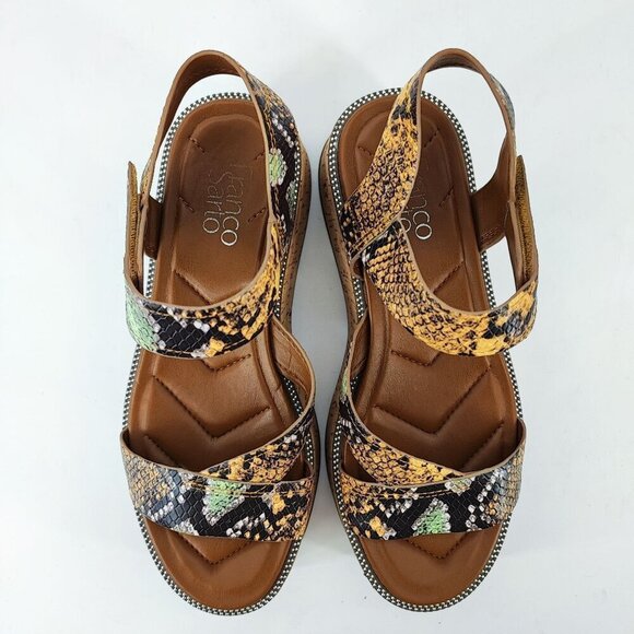 Franco Sarto Women's Ozio Brown Synthetic Platform Sandals Size 8.5M - Picture 4 of 8